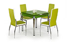 Стол обеденный Kent chrome steel green - Фото