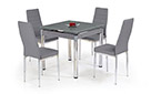 Стол обеденный Kent chrome steel grey - Фото