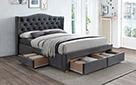 Кровать Aspen 2 Velvet Grey - Фото