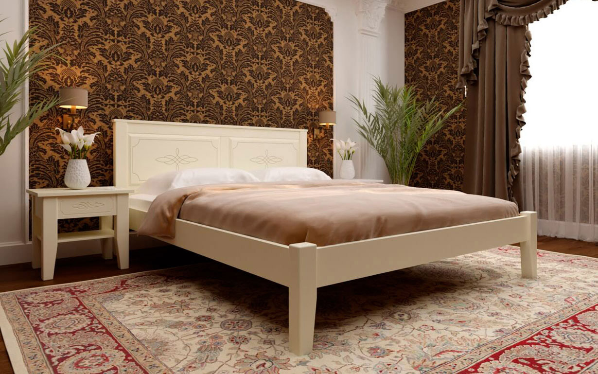Кровать Майя (низкое изножье) 90х190 см. ЧДК - Фото
