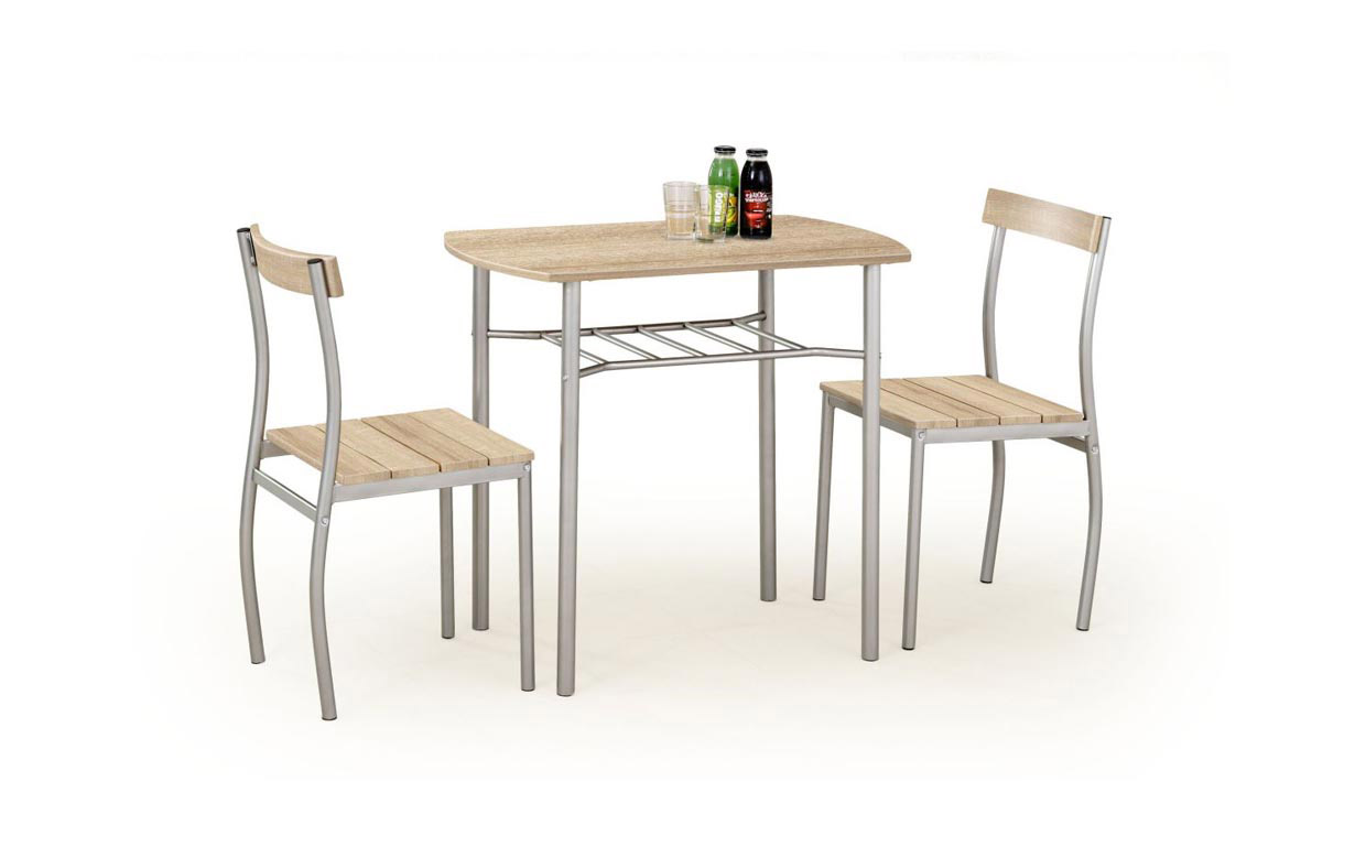 Комплект Lance dub sonoma стіл + 2 стільця Halmar - Фото
