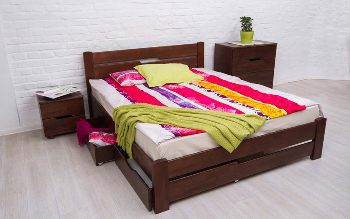 Ліжко Айріс з шухлядами 200х200 см. Олімп - Фото