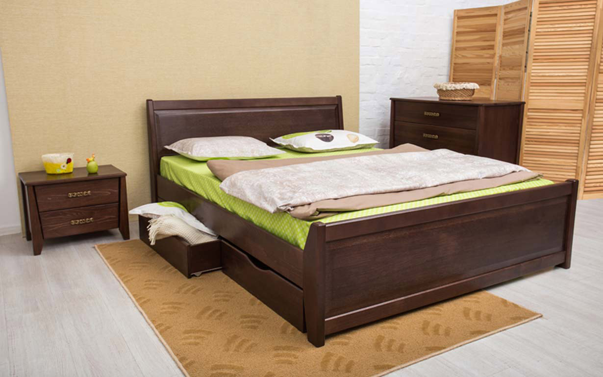 Кровать Сити с филенкой и ящиками 140х190 см. Олимп - Фото