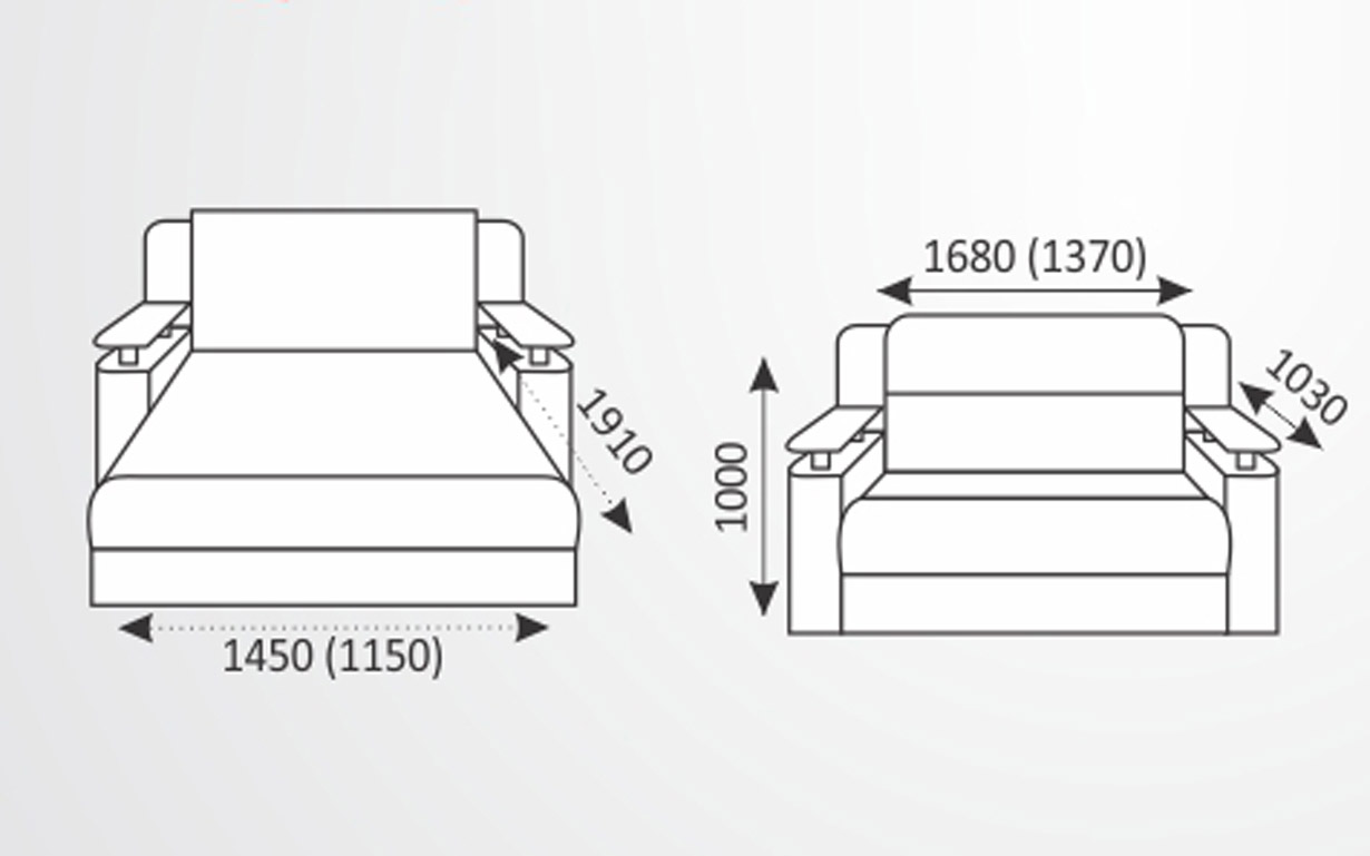 Диван М16 Д (1,4) - Фото_1