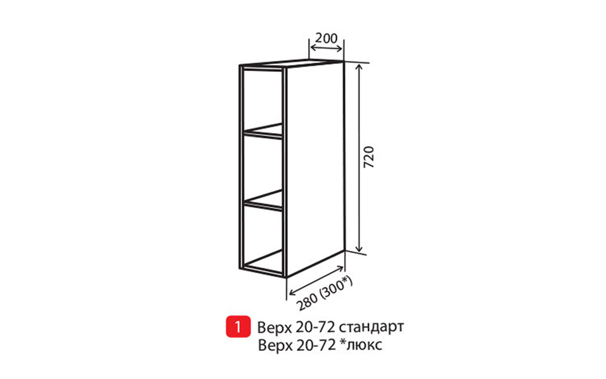 Кухонная секция Диор верхняя №1 АТМО - Фото