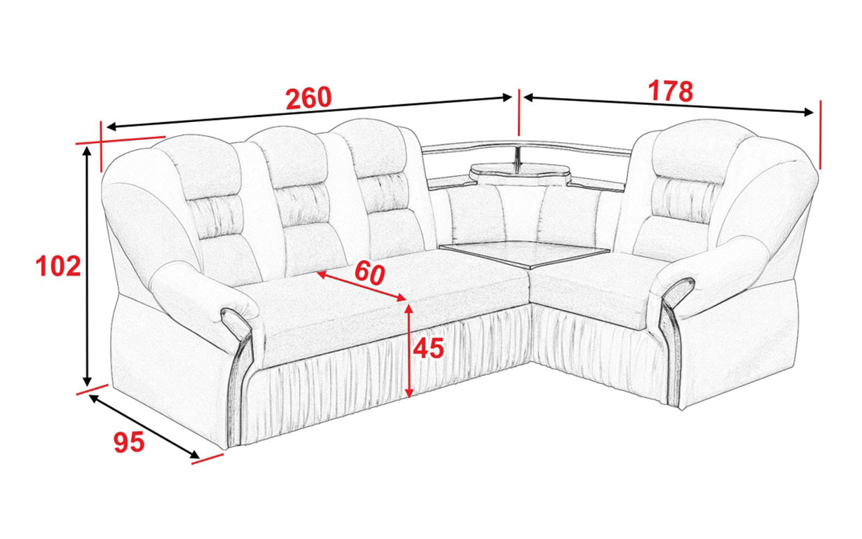 Угловой диван АМ3 У с полкой - Фото_4