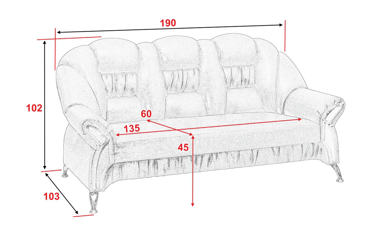 Диван АМ3 Д (на ножках) 3 с вставками - Фото_2