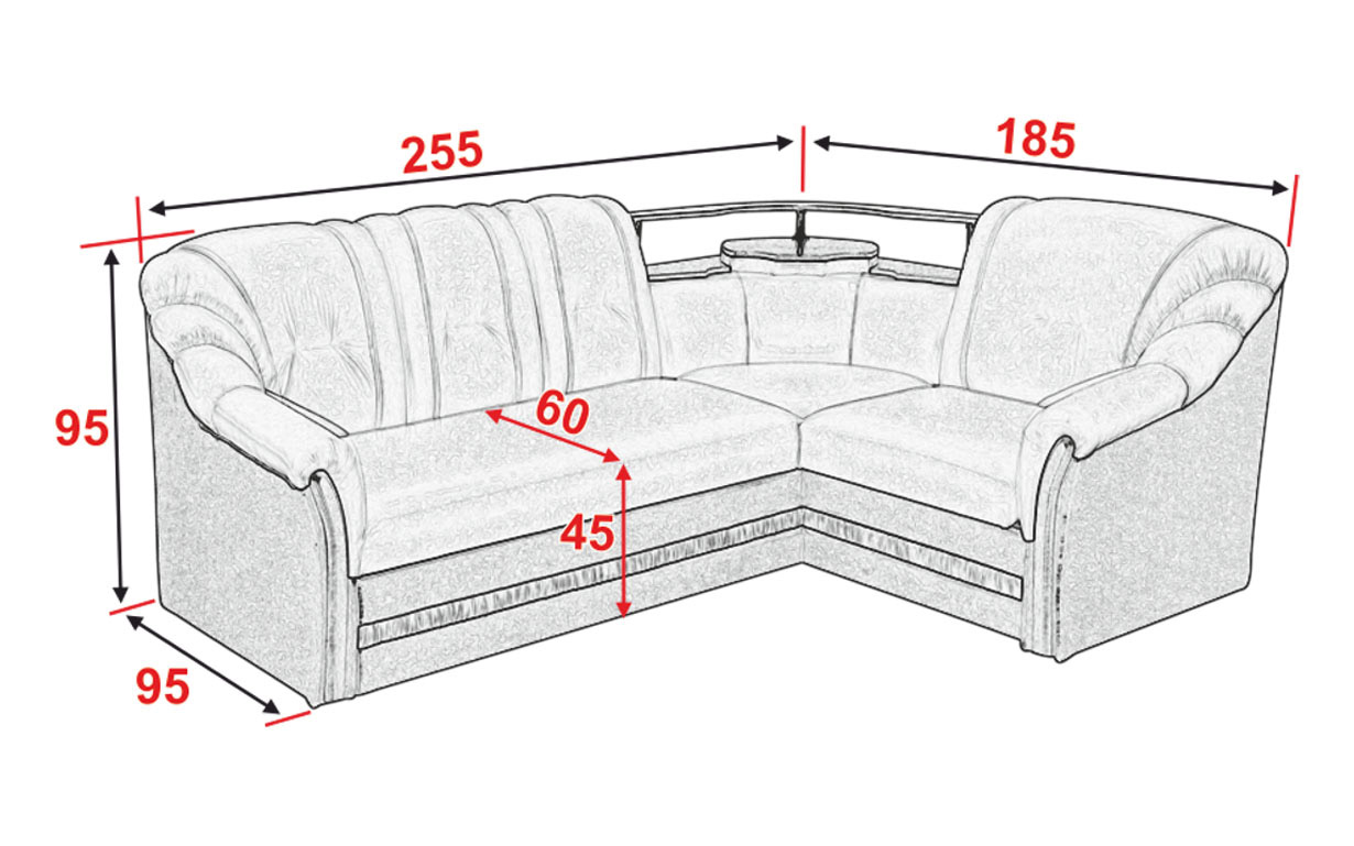 Угловой диван АМ16 У (с полкой) - Фото_4