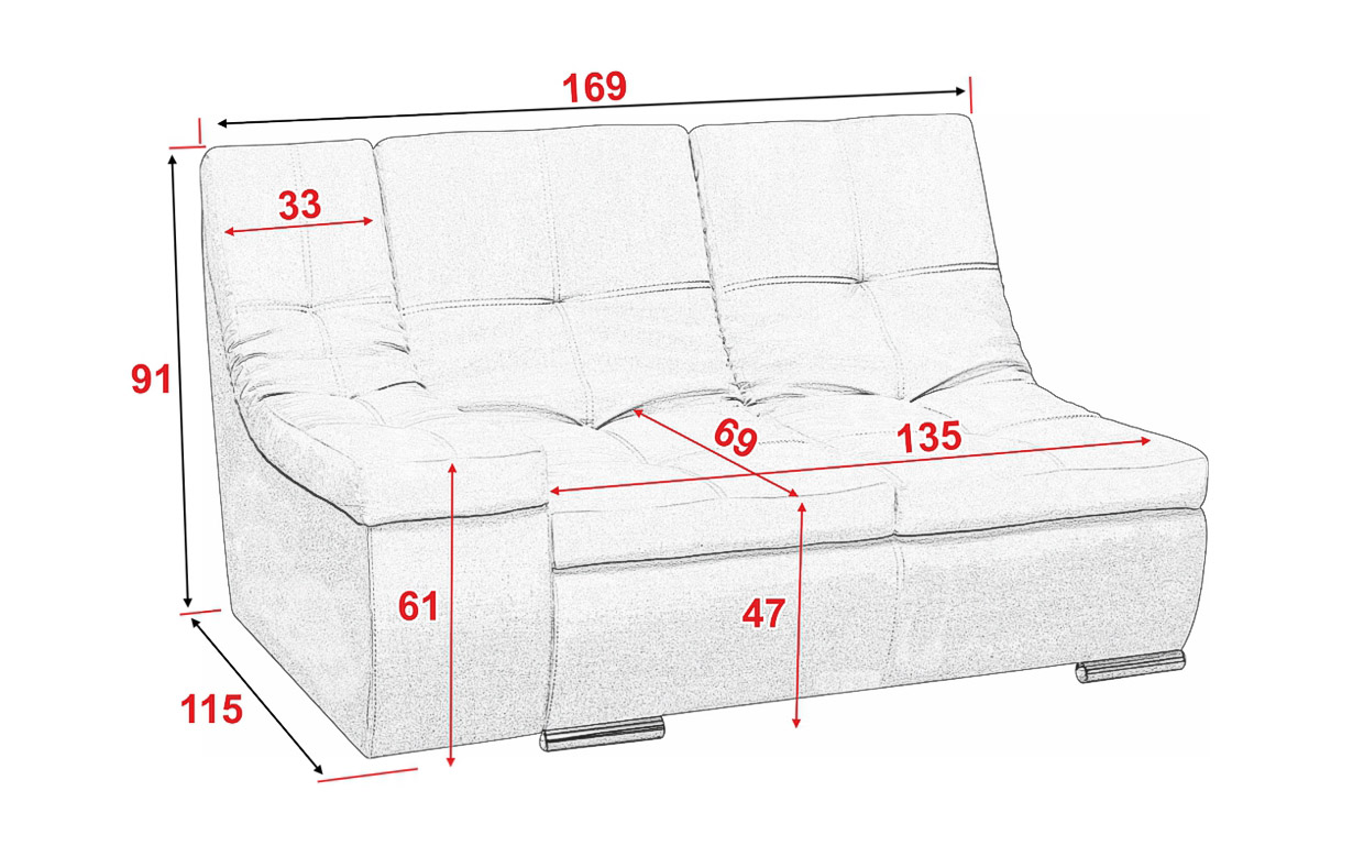 Диван АМ112 Д с подлокотником - Фото_1