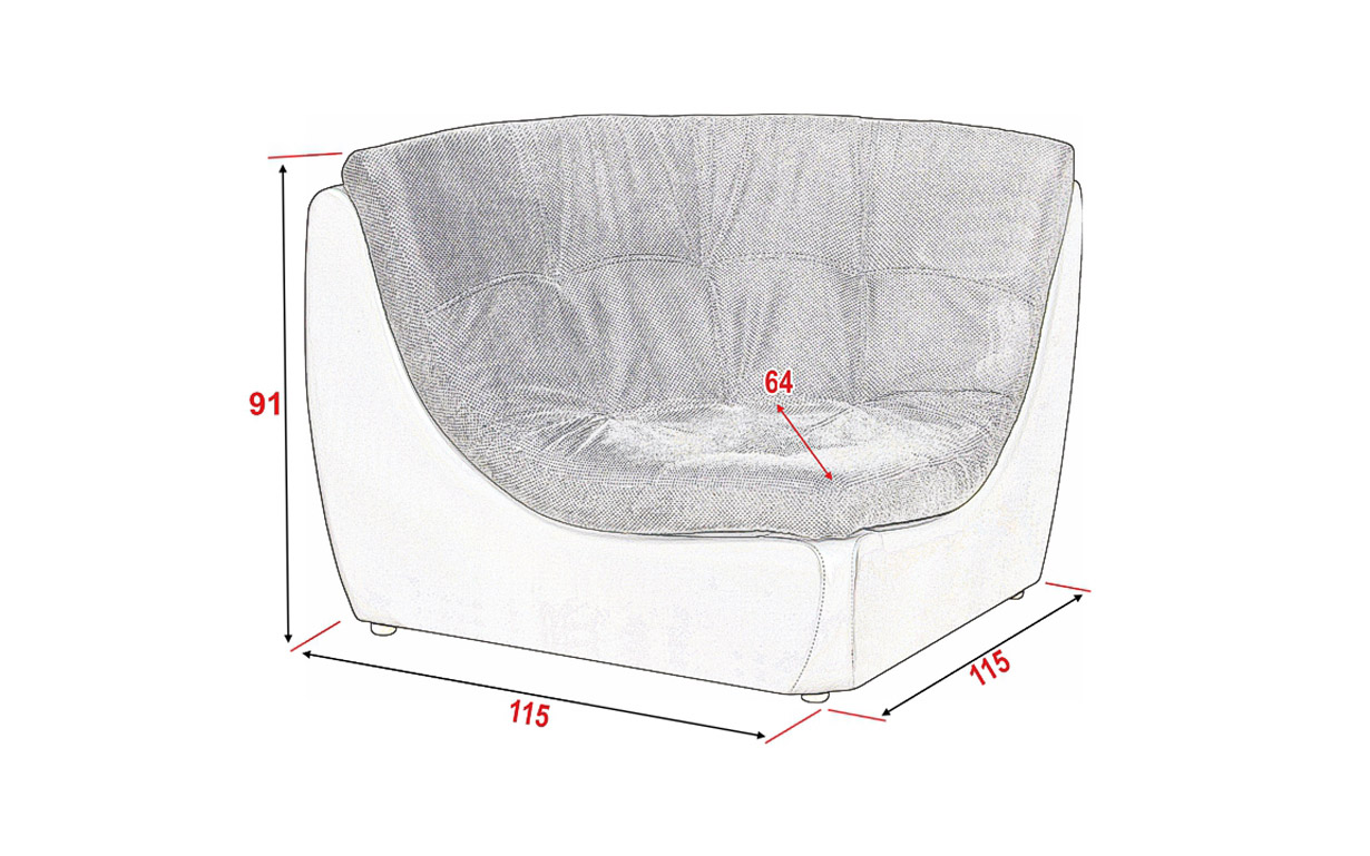 Диван АМ112 угловая часть - Фото_1