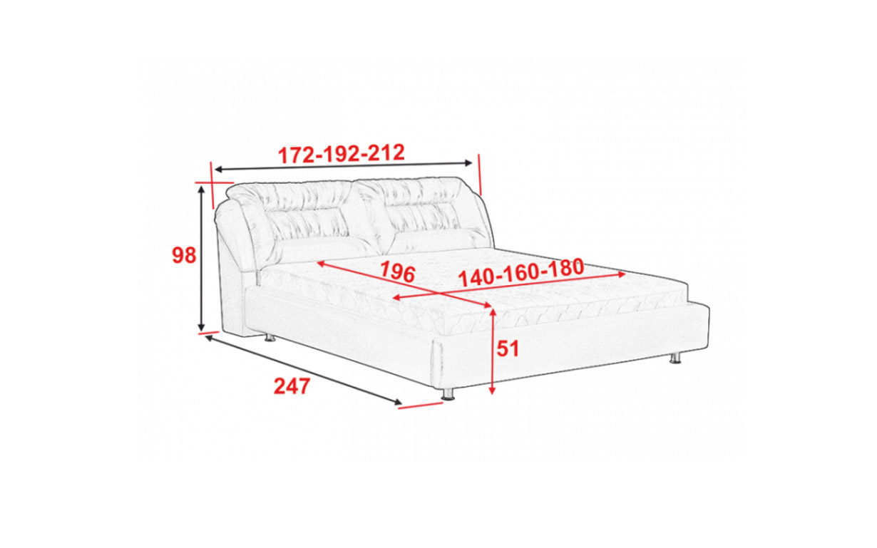 Кровать АМ24 КР с механизмом (с матрасом) - Фото_3