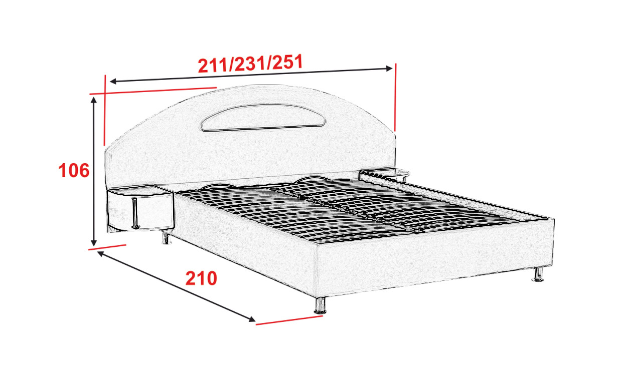 Кровать АМ31 КР с механизмом (металлический каркас) - Фото_1
