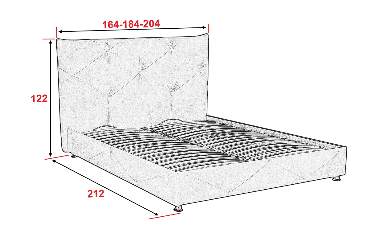 Кровать АМ36 КР с механизмом (металлический каркас) - Фото_3