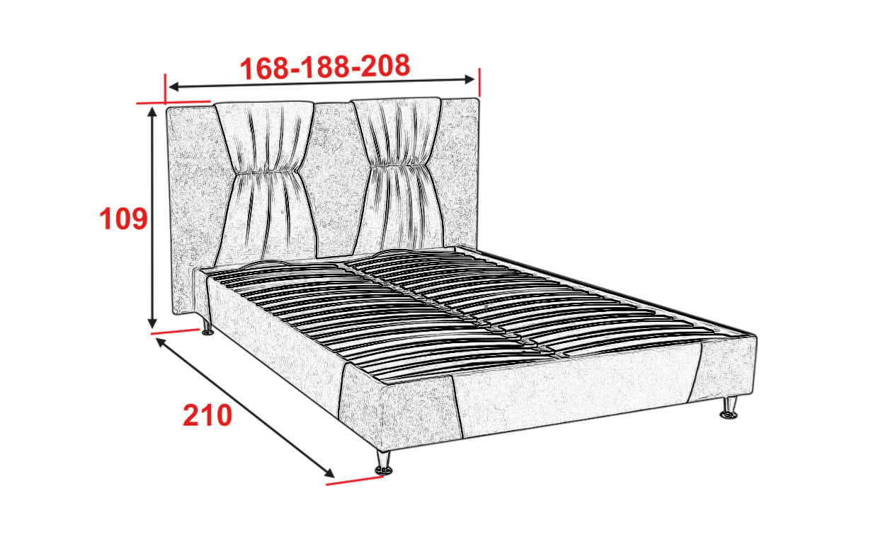 Кровать АМ37 КР с механизмом (металлический каркас) - Фото_1