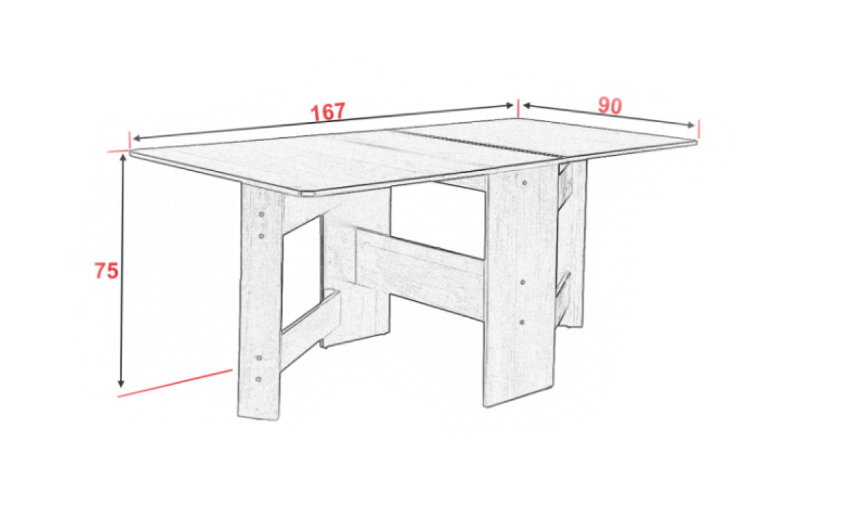 Стол-книжка АМ 2 ножки - Фото_4