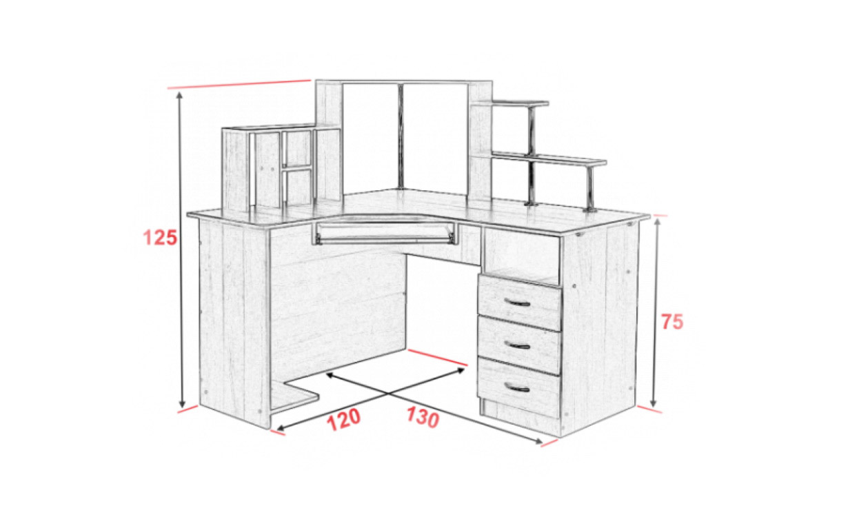 Стол компьютерный АМ №3 - Фото_1
