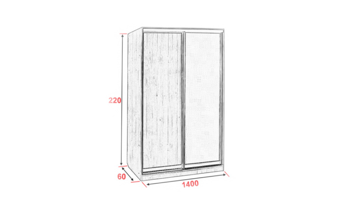 Шкаф-купе АМ28 (1 зеркало) - Фото_1