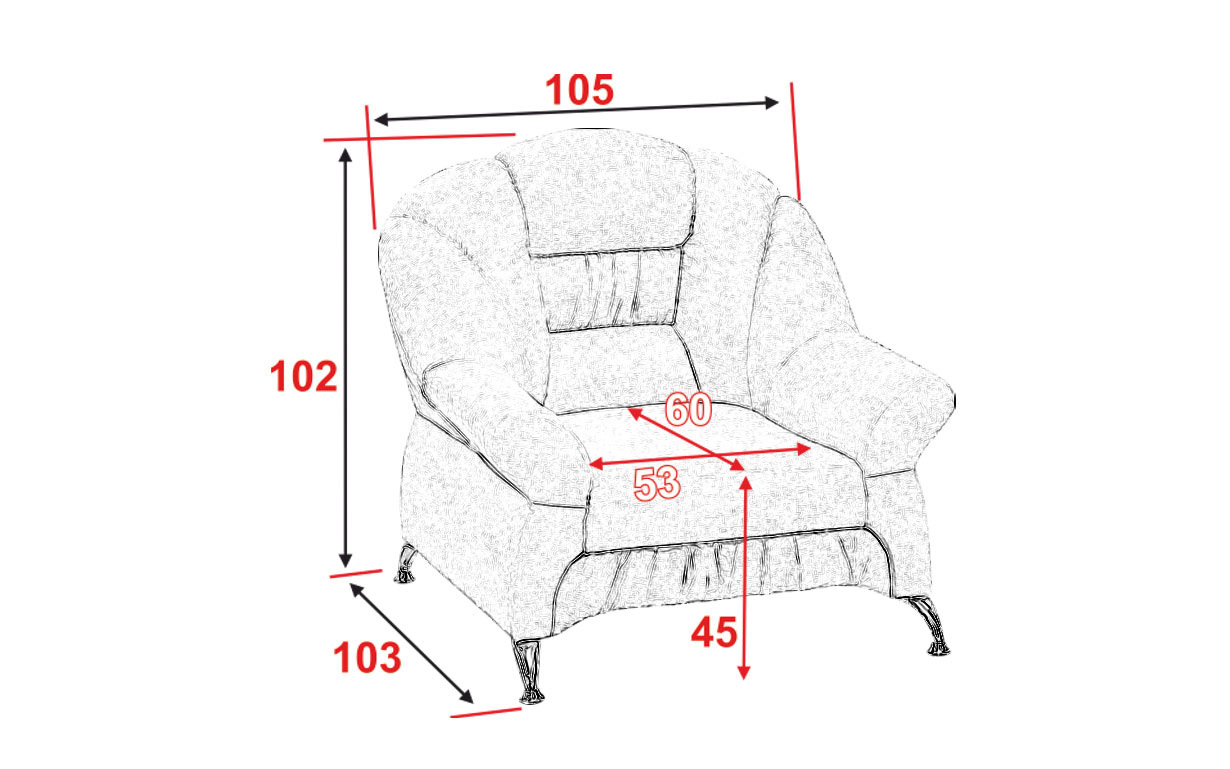 Кресло Вест на ножках - 1 - Фото_3