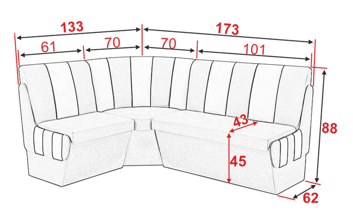 Кухонний куток Корона 1 - Фото_2