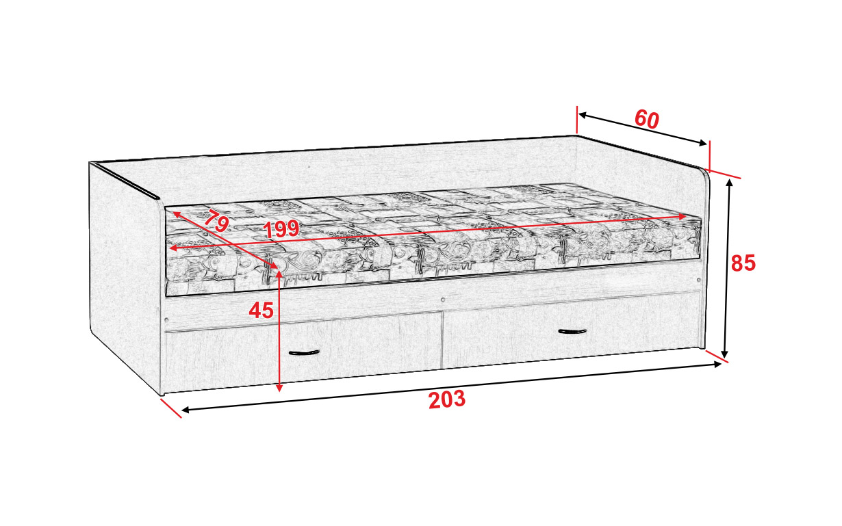 Кровать Мадена (2 подлокотника) - Фото_2