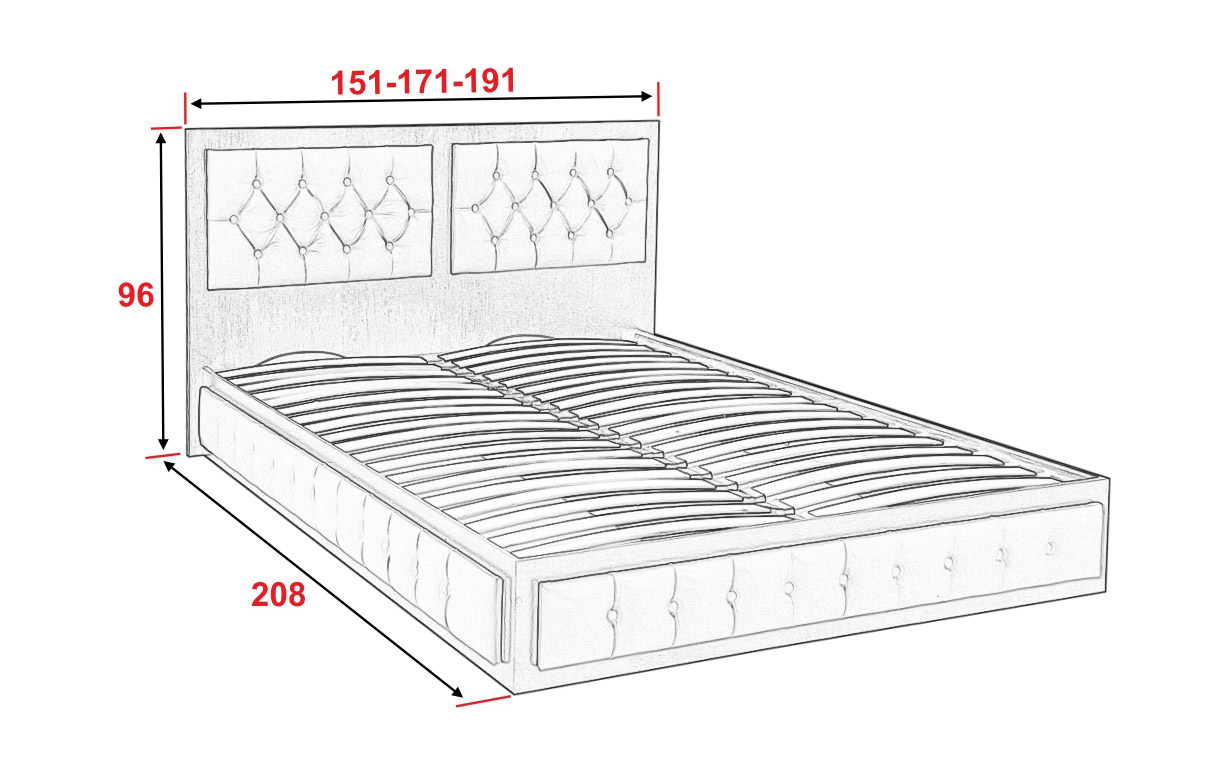 Кровать Экзотика с механизмом (металлический каркас) - Фото_1