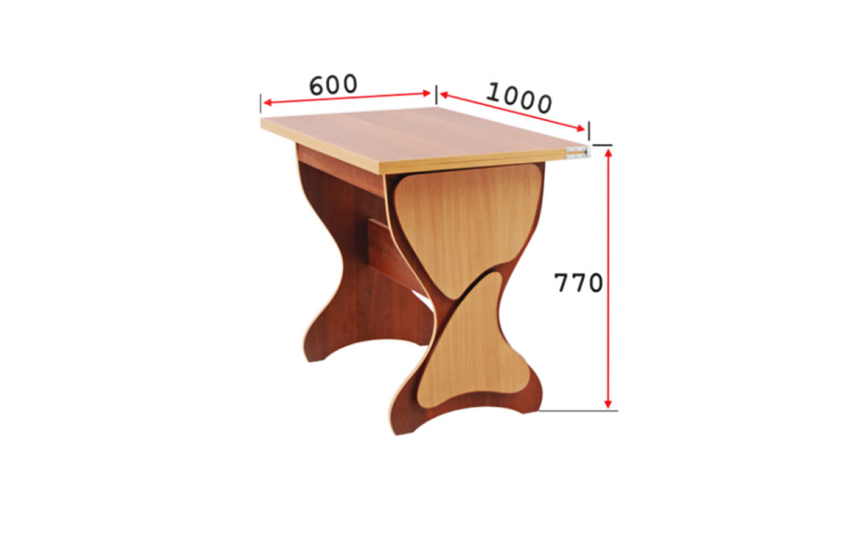 Комплект Уран стол (раскладной) + 4 табурета - Фото_1