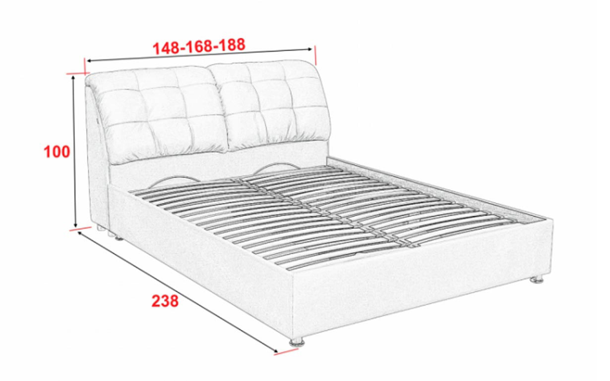 Кровать Маэстро 2 с механизмом (металлический каркас) - Фото_1