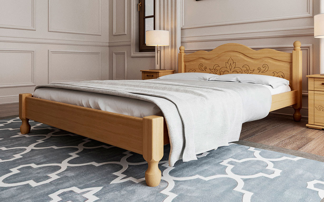 Кровать Магнолия 140х190 см. ЧДК - Фото