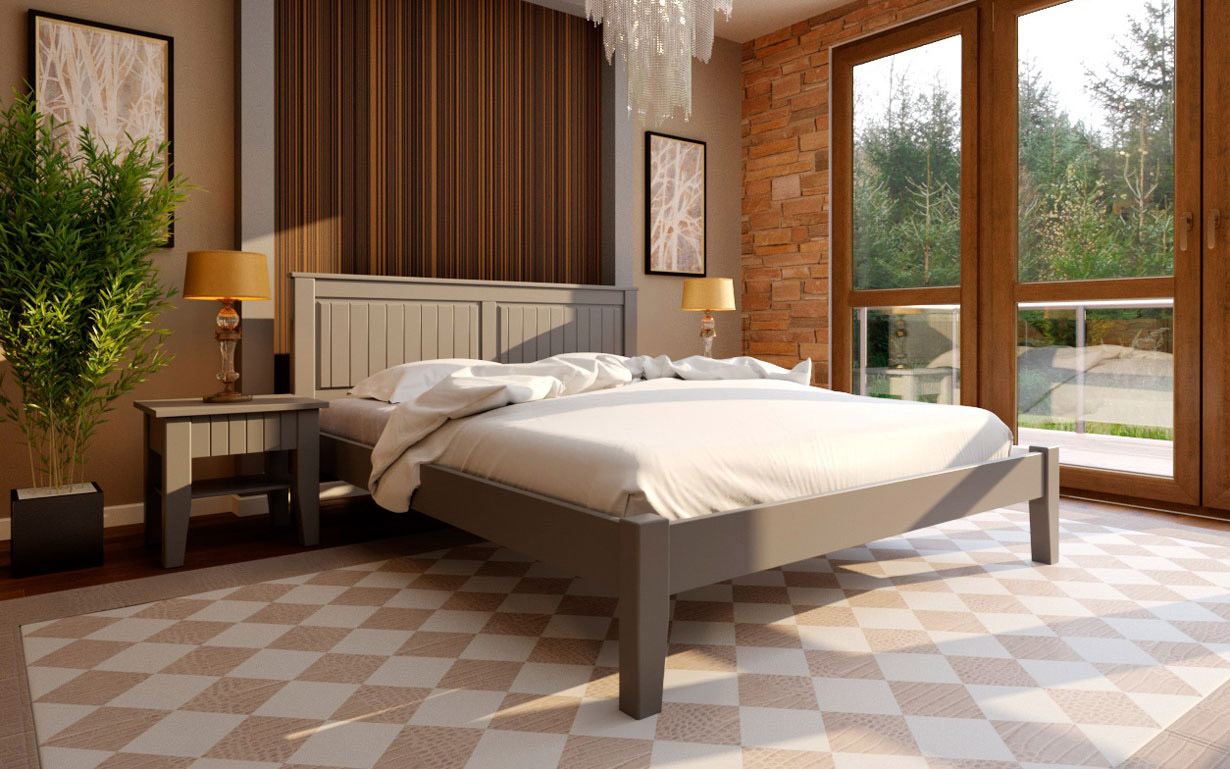 Кровать Глория (низкое изножье) 120х190 см. ЧДК - Фото