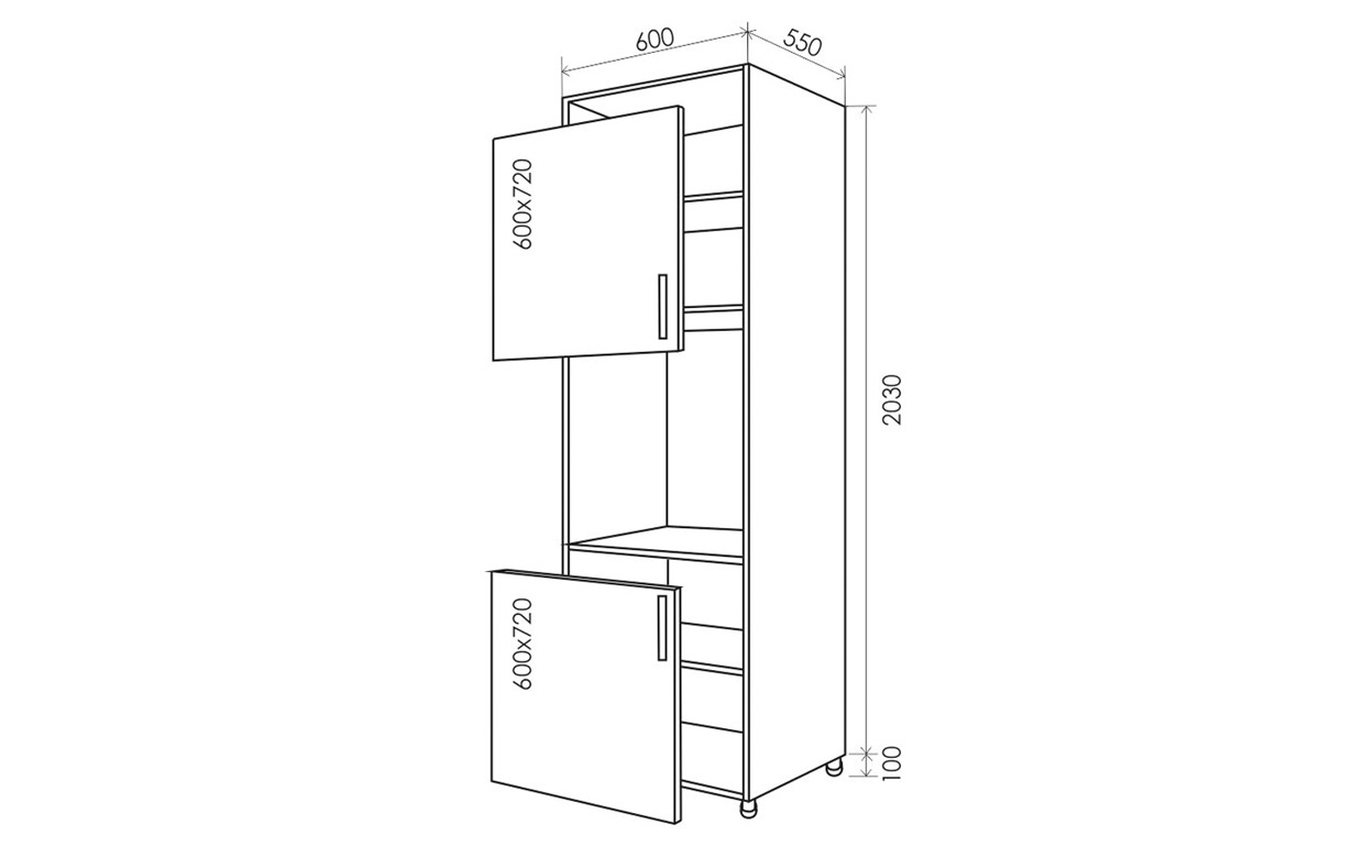 Кухонная секция Соло нижняя №28 пенал Феникс Мебель - Фото