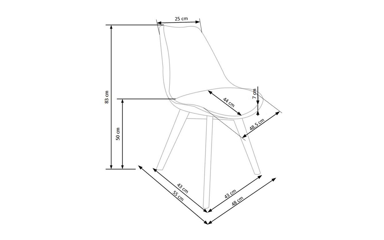 Стул K246 black/white - Фото_1