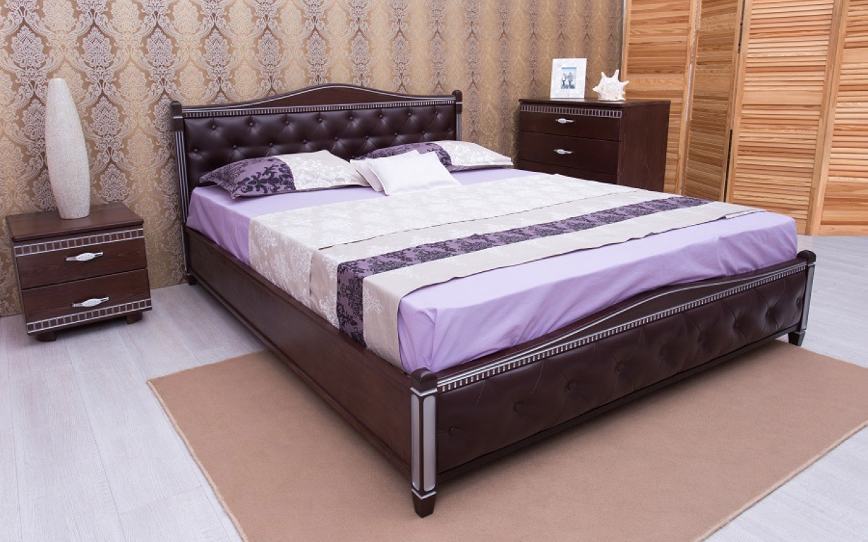 Кровать Прованс Мягкая спинка ромбы с механизмом 200х200 см. Олимп - Фото