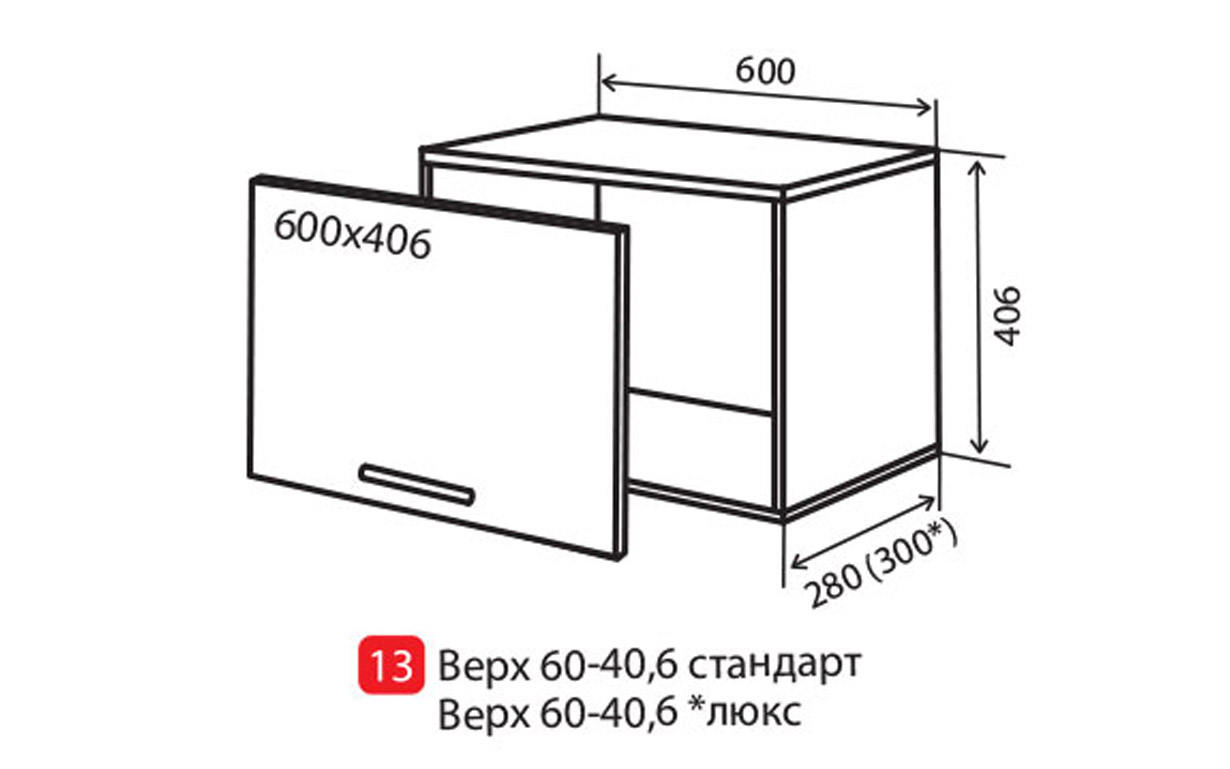 Кухонная секция Соло верхняя №13 Vip Master - Фото