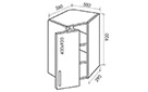 Кухонная секция Эко верхняя №22 угол - Фото