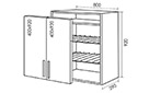 Кухонна секція Еко верхня №43 сушка - Фото