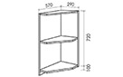 Кухонная секция Соло нижняя №18 угловое окончание - Фото