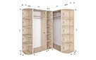 Угловой шкаф-купе (приставной) 120х45х240 см., 90х60х240 см.  - Фото_1