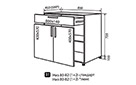 Кухонная секция Соло Luxe нижняя №31 - Фото