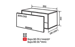 Кухонная секция Ария верхняя №11 - Фото
