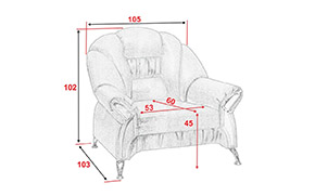 Крісло АМ3 К (на ніжках) зі вставками - Фото_1