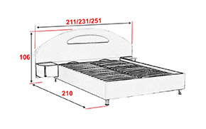 Кровать АМ31 КР с механизмом (металлический каркас) - Фото_1