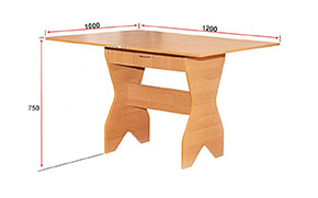 Стол обеденный АМ Раскладной с ящиком - Фото_4