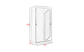 Шкаф-купе АМ27 (2 панели) - Фото_1