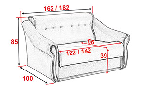 Диван Тибет малютка со вставками - Фото_5
