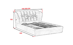 Кровать Олимпия с механизмом (металлический каркас) - Фото_1