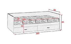 Кровать Мадена (2 подлокотника) - Фото_2