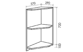 Кухонная секция Соло нижняя №18 угловое окончание - Фото