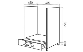 Кухонная секция Карат нижняя №17 духовка - Фото