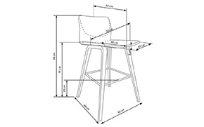 Стул барный H-80 - Фото_2