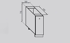 Кухонная секция Валенсия нижняя Н 30Карго - Фото